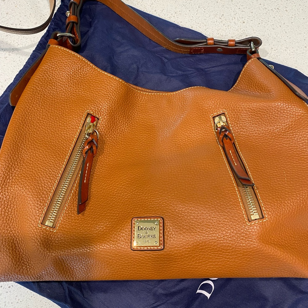 Dooney & Bourke Tan Leather Shoulder Bag